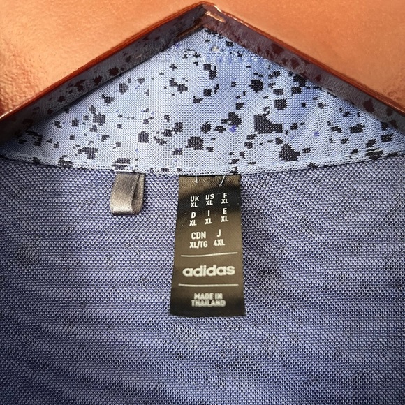 Mens Adidas Jacquard Golf Polo Shirt XL Like New - Picture 5 of 8